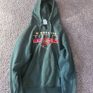 NHL Minnesota Wild Green Crewneck Hoodie